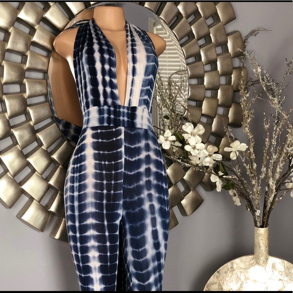 Blue & White Tie Dye Multi Wrap Jumper - Picture 3 of 8